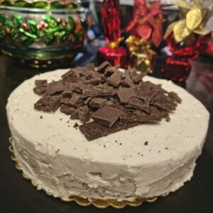 Peppermint Crisp Vanilla Cake
